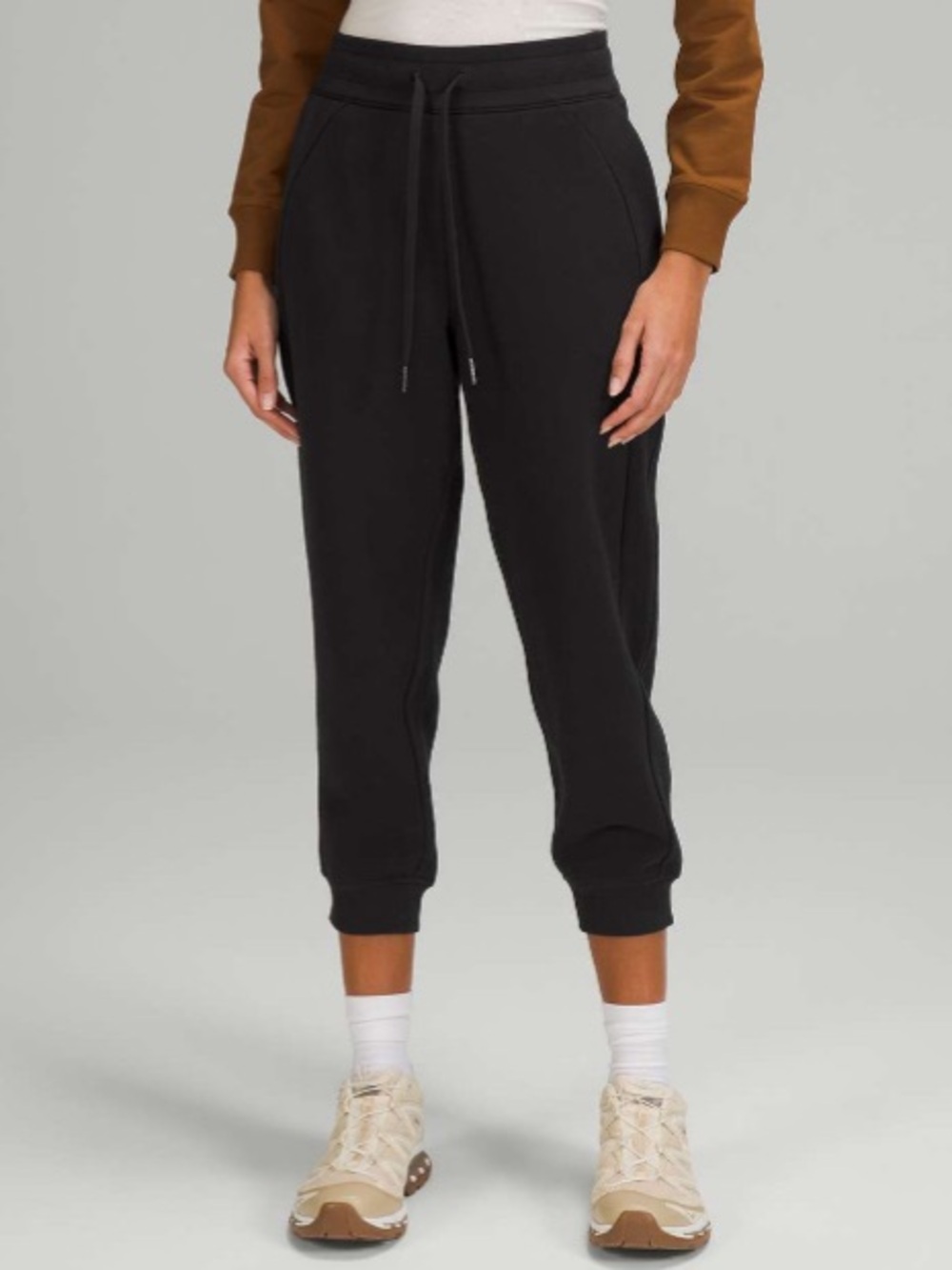 lululemon athletica Scuba High-Rise Cropped Jogger Size 6 Light Cotton Terry
